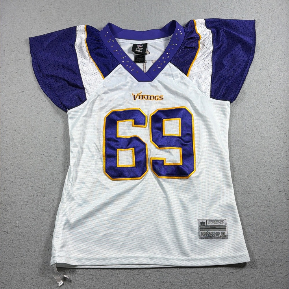 Minnesota Vikings Reebok Men M NFL Football Jersey‎ White #69 ALLEN Rhinestone